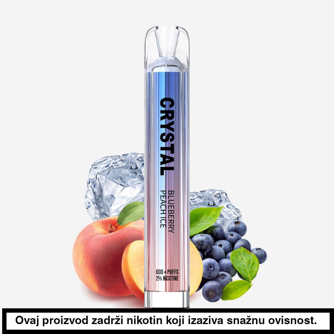 Crystal 600 2% jednokratna e-cigareta Blueberry Peach Ice