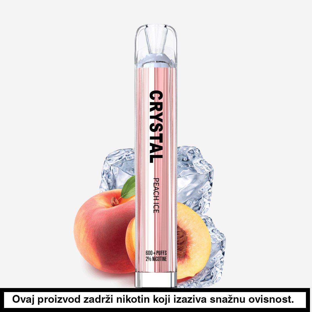 Crystal 600 2% jednokratna e-cigareta Peach Ice