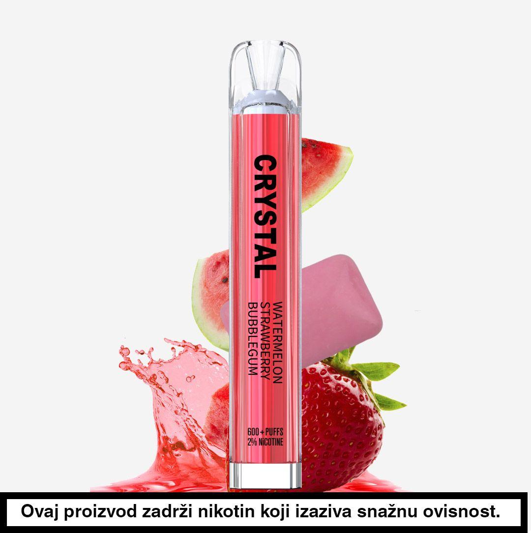 Crystal 600 2% jednokratna e-cigareta Watermelon Strawberry Bubblegum