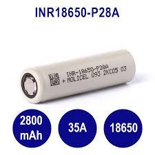 Molicel INR18650 P28A 2800mAh 25A Li-ion baterija