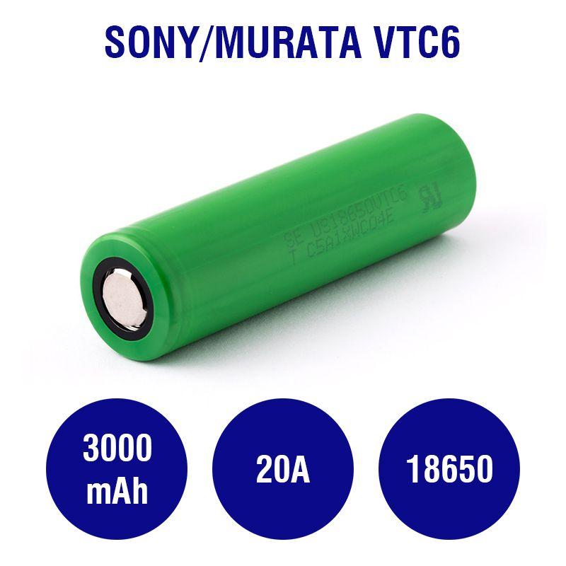 Sony / Murata US18650VTC6 3000mAh - 20A